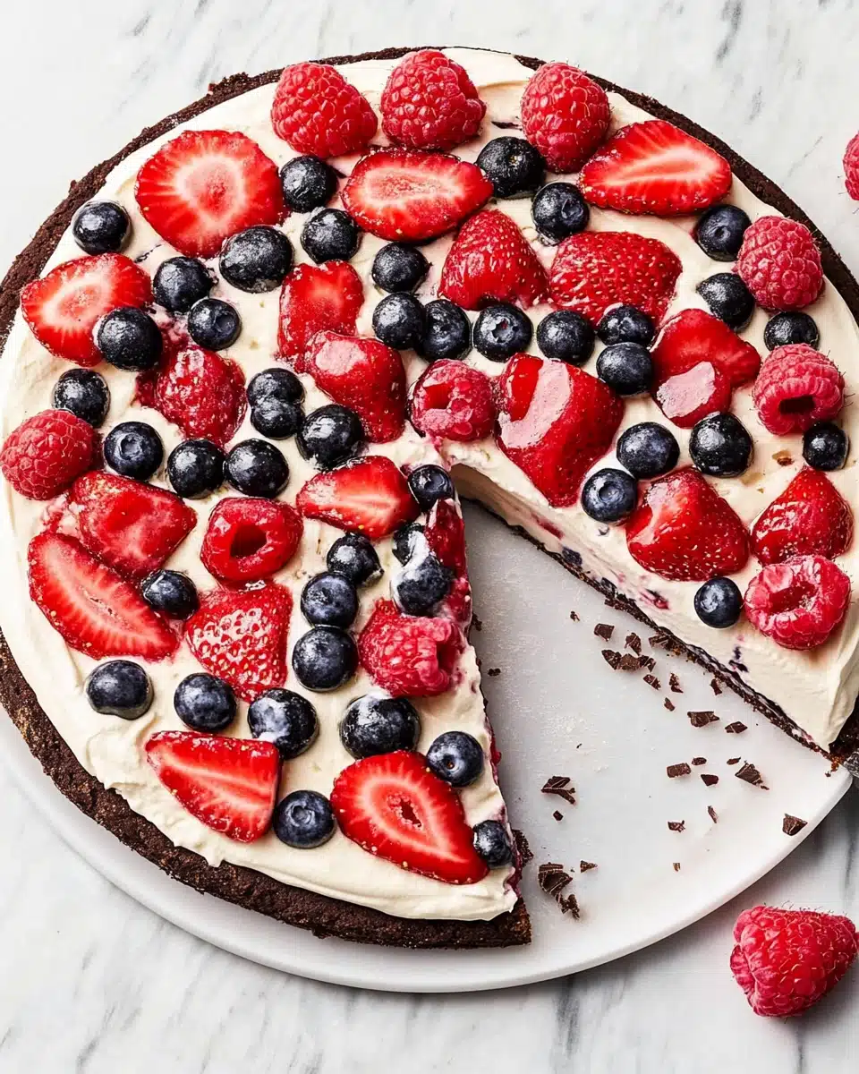Fudgy Brownie Meets Fresh Berries: The Ultimate Dessert Pizza